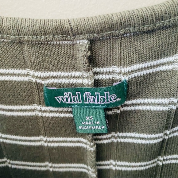 Wild Fable Striped Form Fitting Long Dress Green Sz XS - Picture 5 of 10